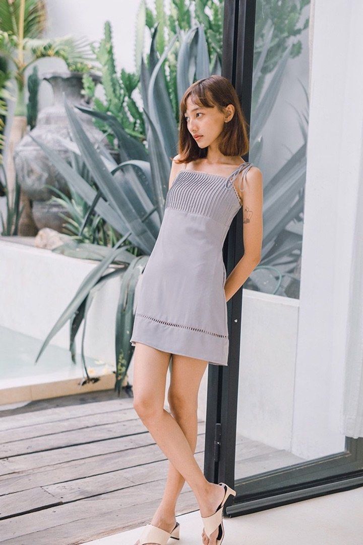 Pleated top cami dress