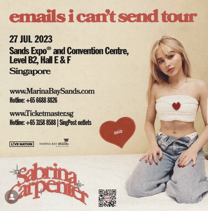 x2 Sabrina carpenter tickets , Tickets & Vouchers, Event Tickets on Carousell