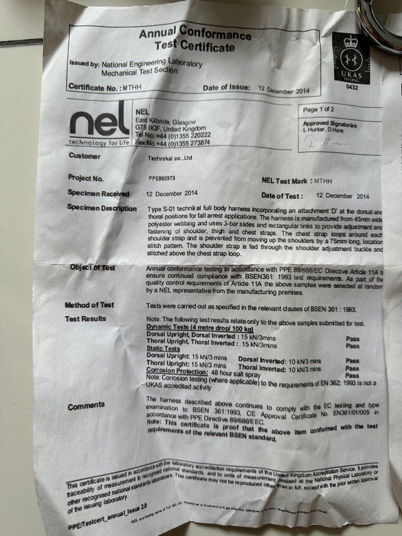 Safety Harness (verified with lab Certificate) Sports Equipment