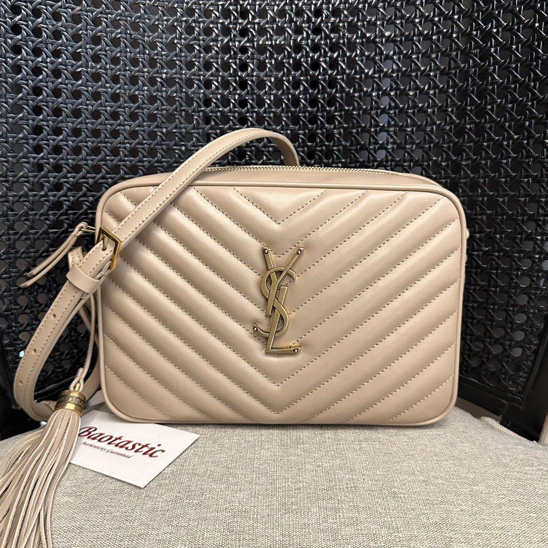 Saint Laurent YSL Lou Camera Bag Beige Ghw, Luxury, Bags & Wallets on  Carousell