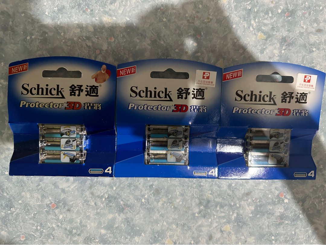 Schick 舒適Protector 3D捍將-舊剃鬍刀片, 美容＆個人護理, 男士美容