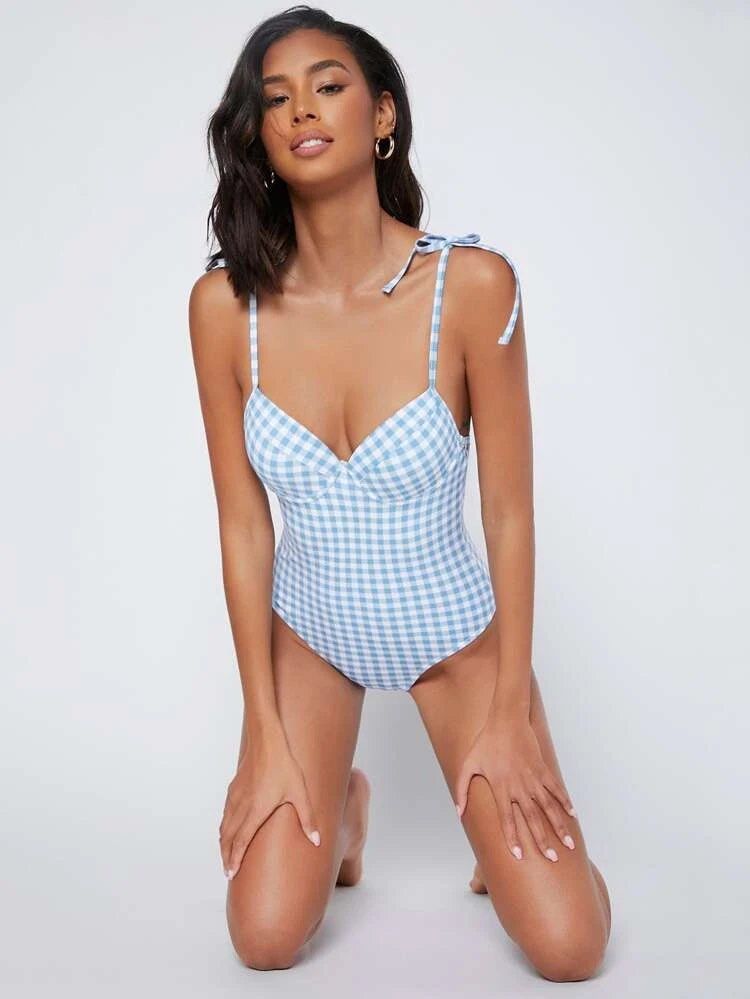 Gingham cut new arrivals out swimsuit