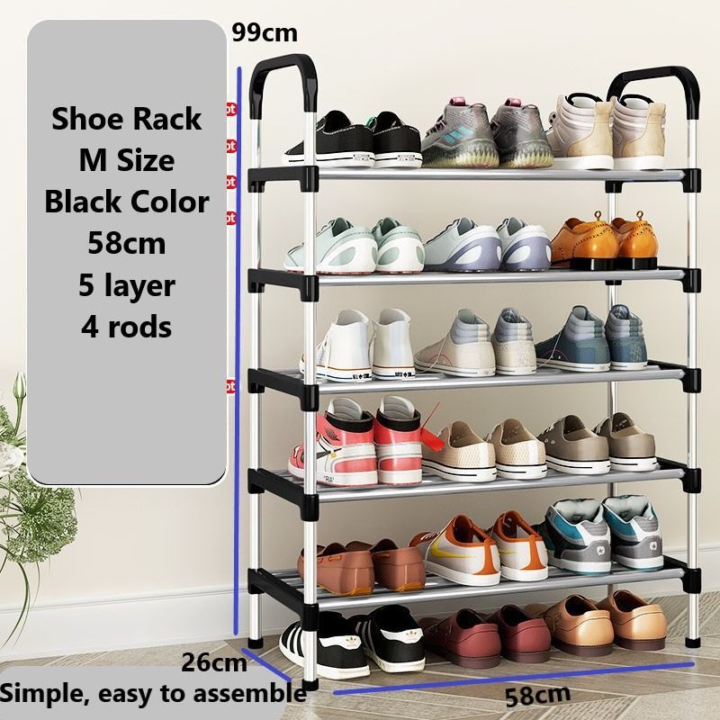 Shoe Rack Stainless Steel 3 layer 4 layer 5 layer Simple Steel Shoe ...