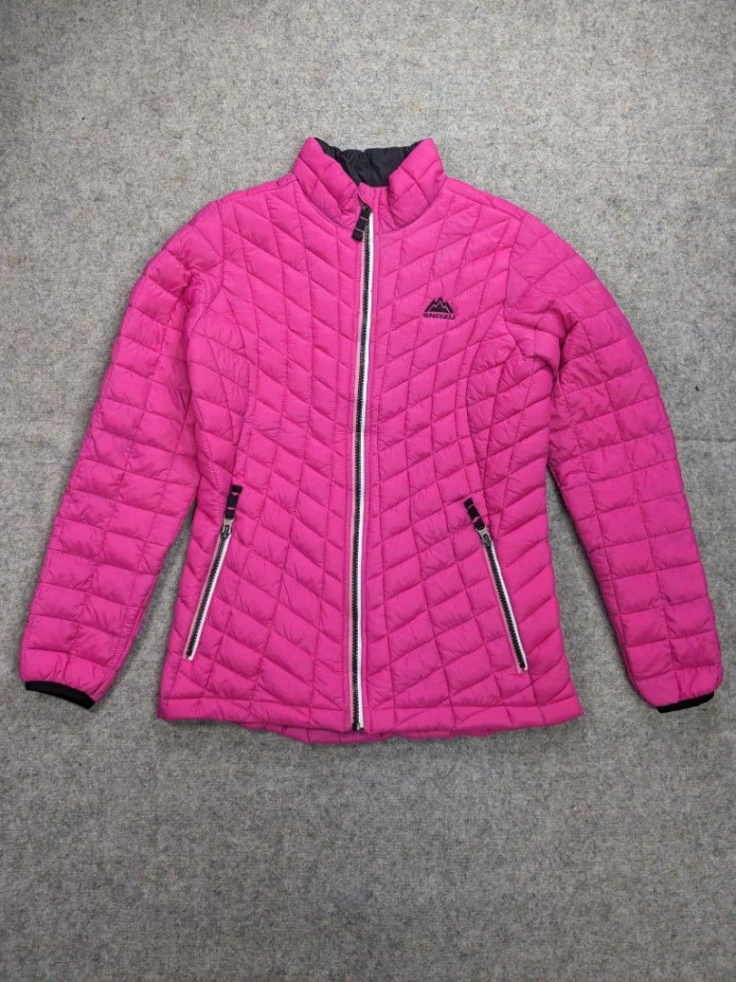 SNOZU Quilted Down Puff Jacket Hot Pink Puffer Winter Size Small