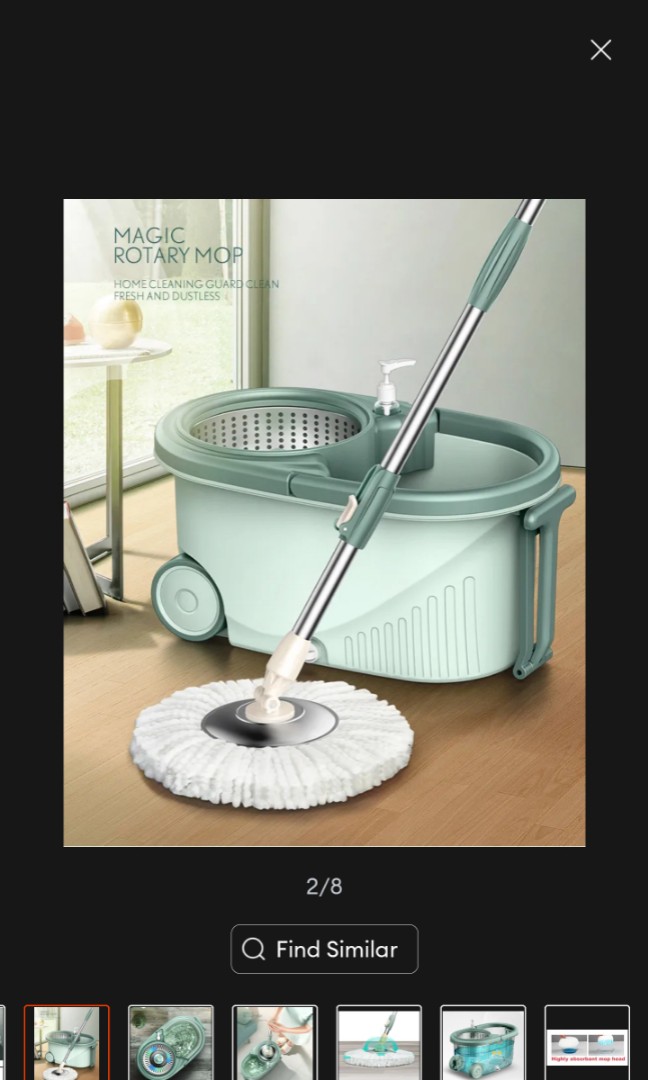 2023 Clean Water Separation Mop with Bucket 32cm 360 rotatable