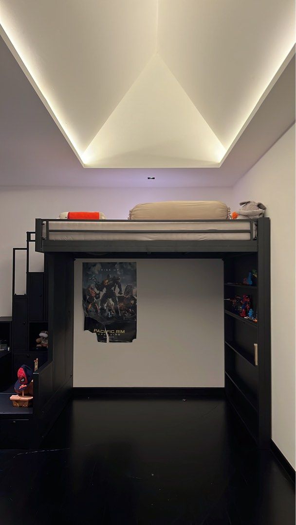 Steel customized loft bed, Furniture & Home Living, Furniture, Bed