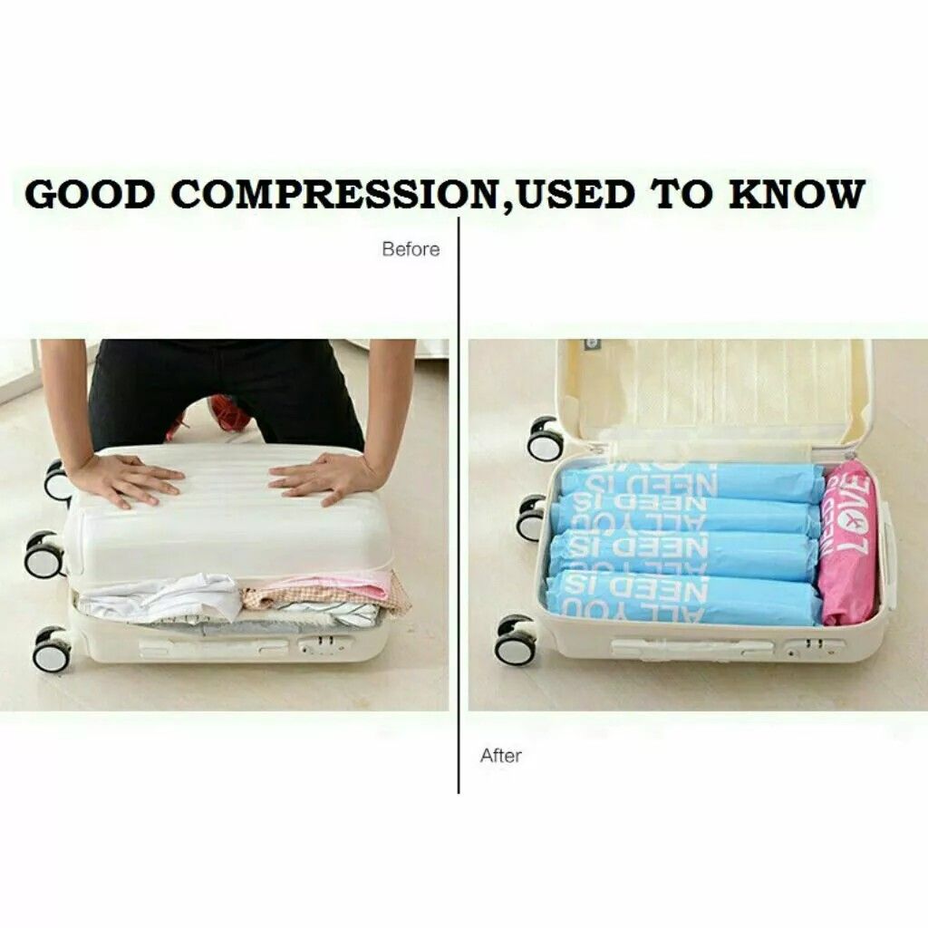 10Pcs Travel Space Saver Bags Storage Space Roll-Up Compression