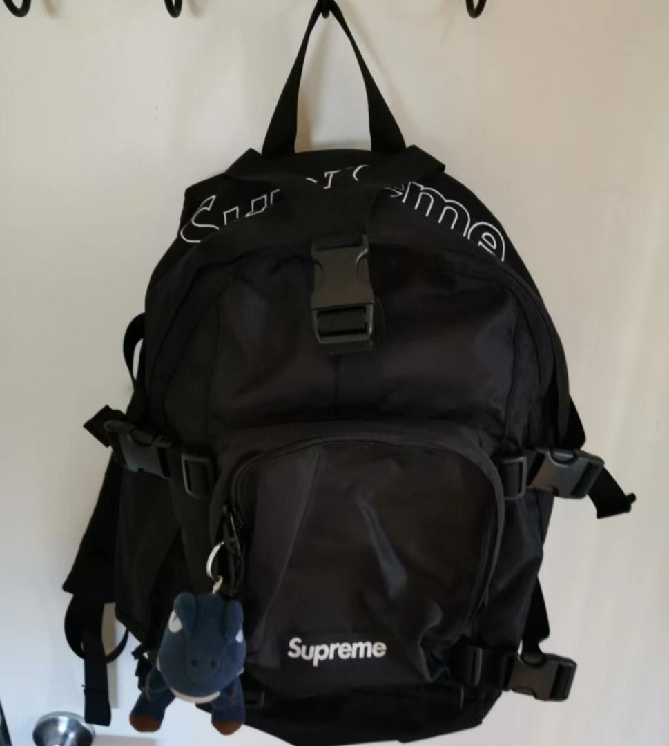 Supreme FW19 Week 1 Backpack 雙肩包旅行包黑色, 名牌, 手袋及銀包