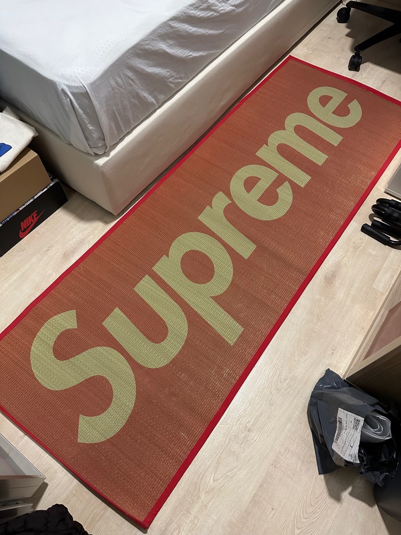 Supreme Woven straw mat in red, Furniture & Home Living, Home Decor, Other  Home Decor on Carousell