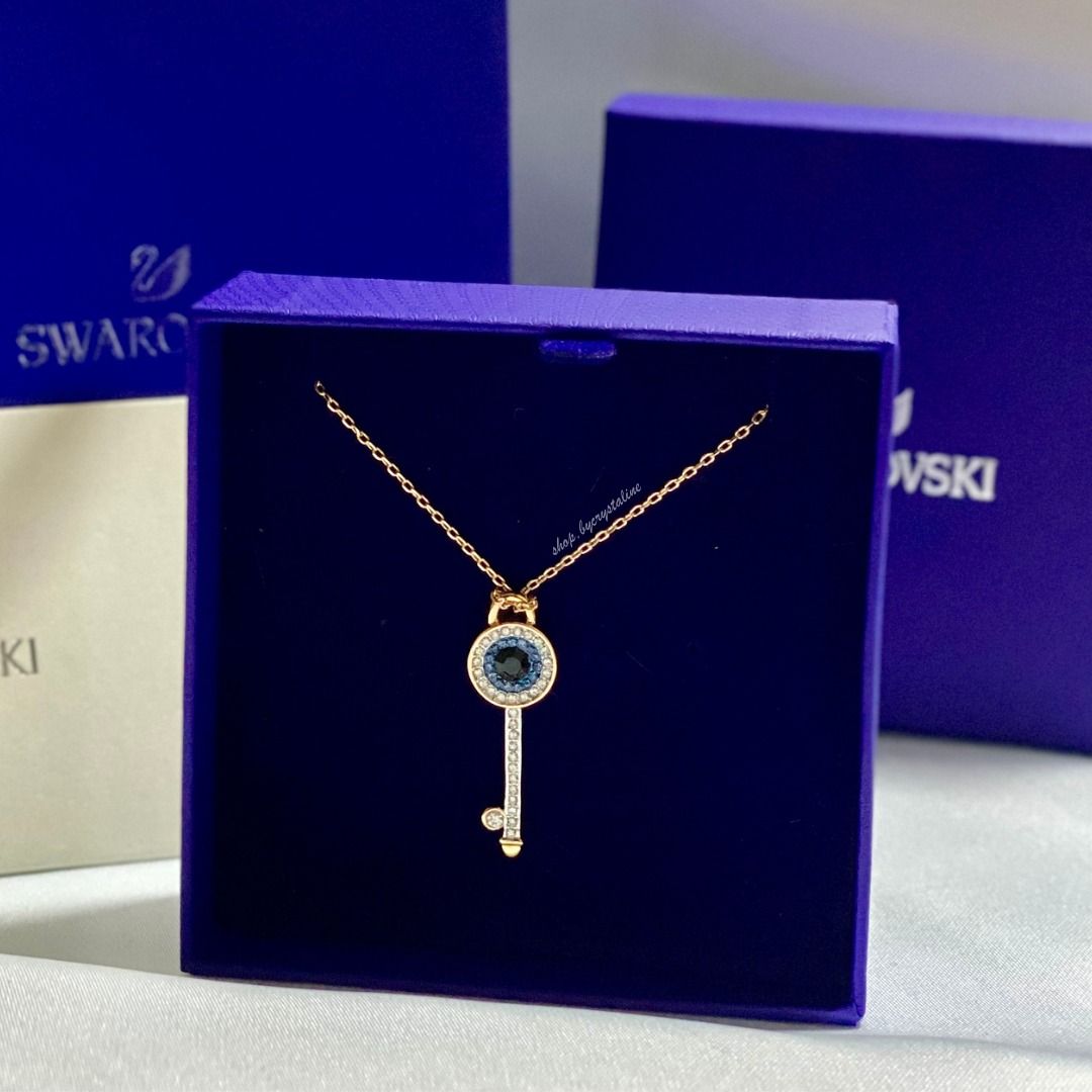 Swarovski evil eye key necklace new arrivals
