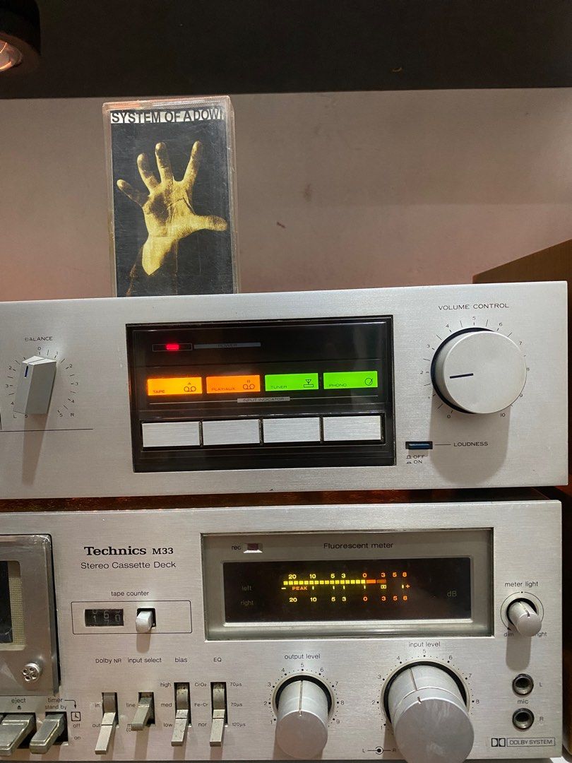 Tape deck,amplifier,speaker set on Carousell
