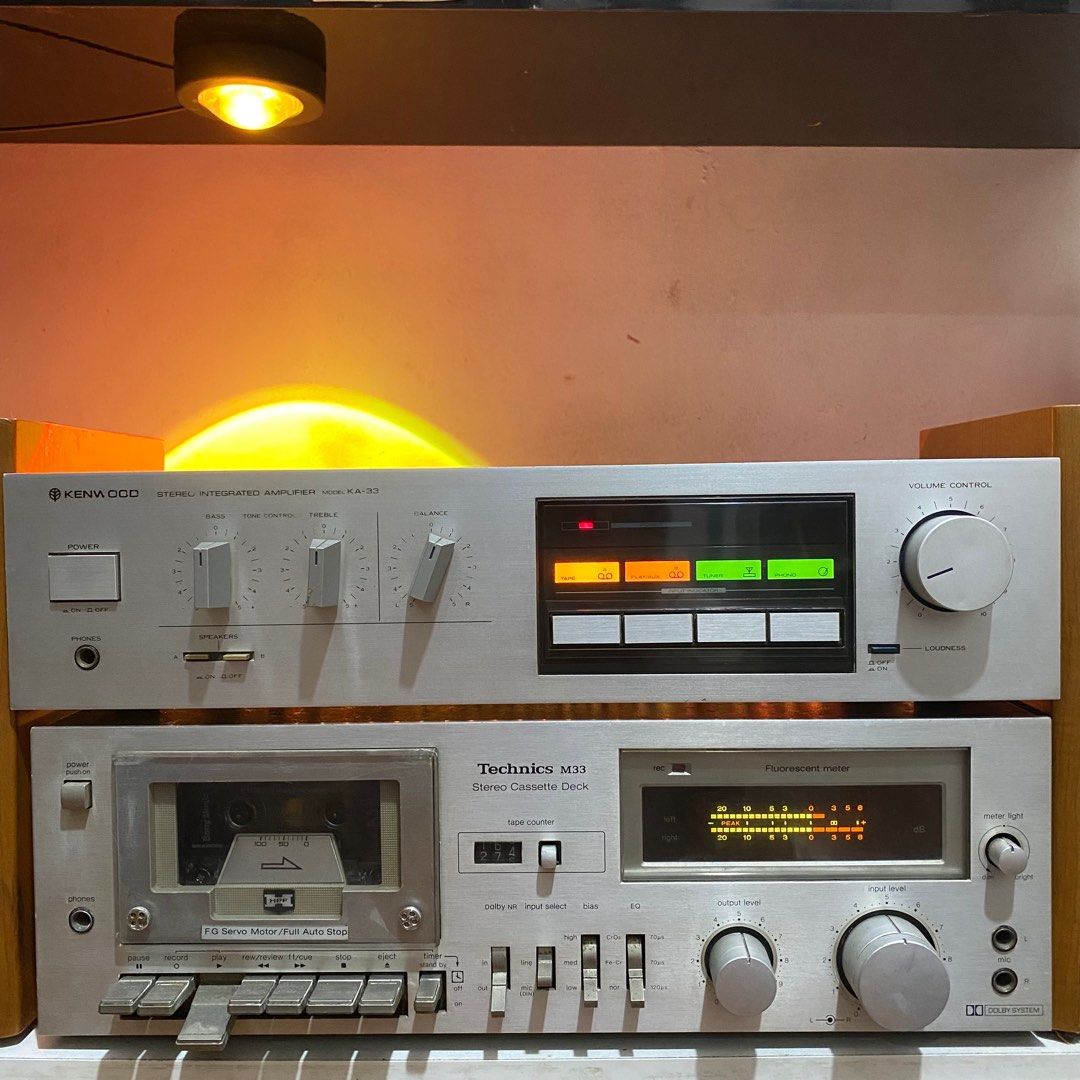 Tape deck,amplifier,speaker set on Carousell