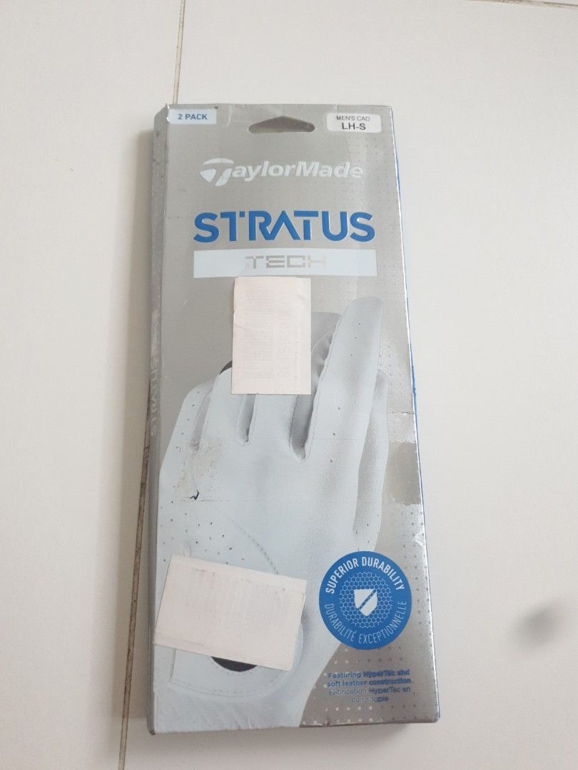 TaylorMade Gant de Golf Stratus Tech Cadet (Blanc, Petit), Blanc (Petit, porté à la Main Gauche