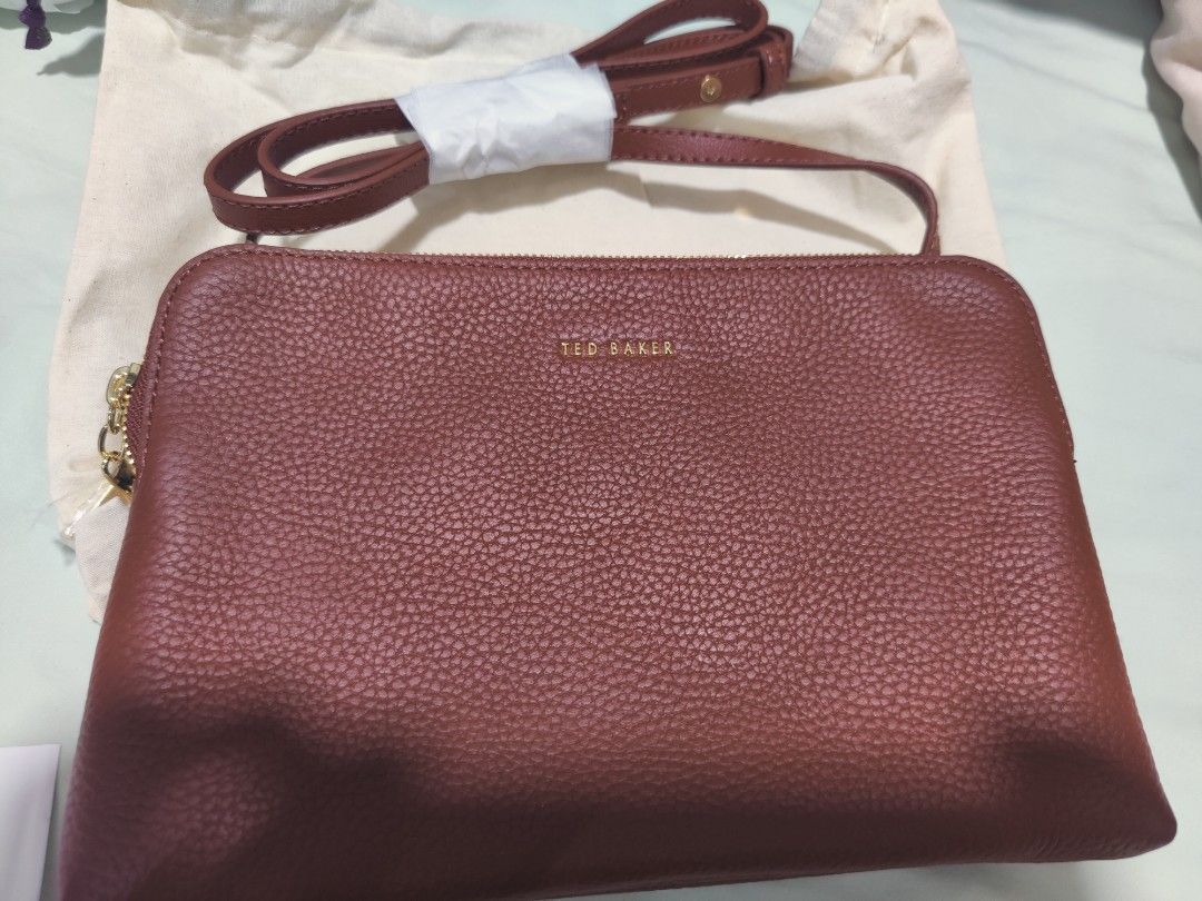 Ted Baker Ciarraa soft leather double pouch crossbody bag