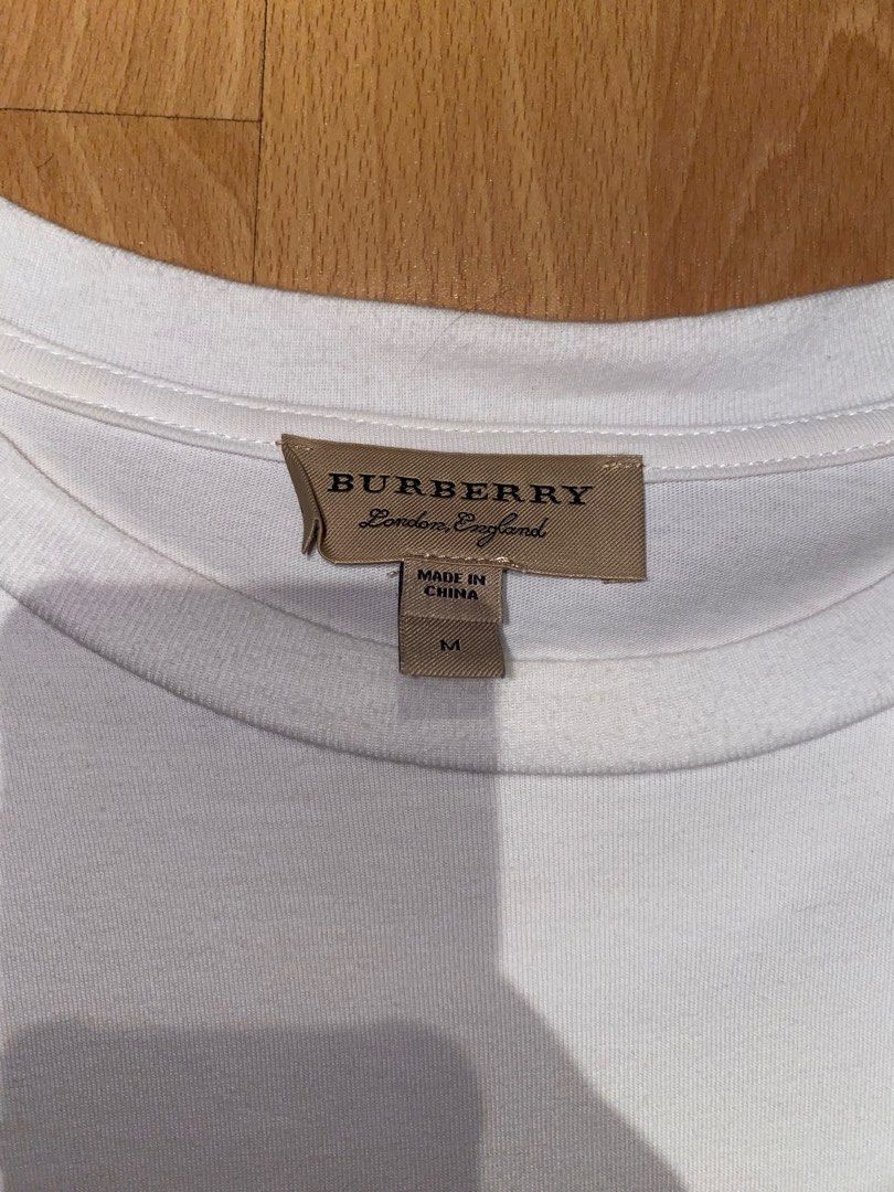 Thrifted Burberry Embroidered Tee Men s Fashion Tops Sets