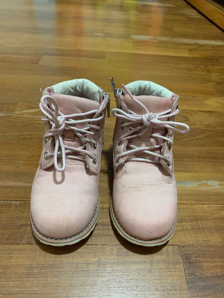 Girls pink timberlands top