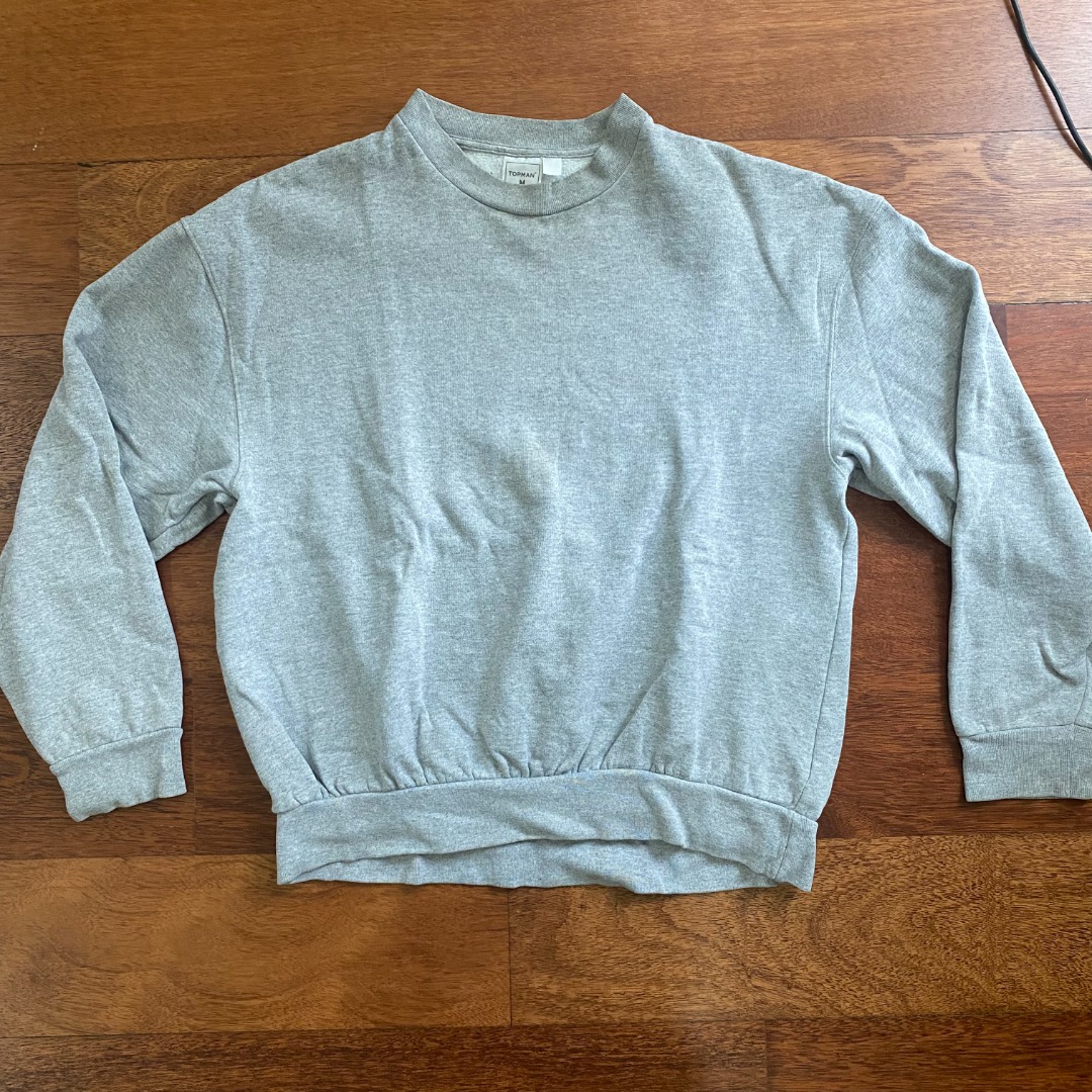 Topman Grey Oversized Sweater Men s Fashion Tops Sets Hoodies