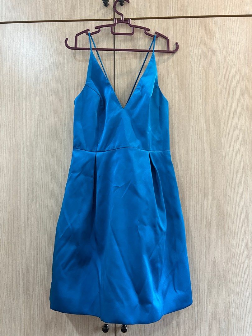 Topshop blue silk dress new arrivals