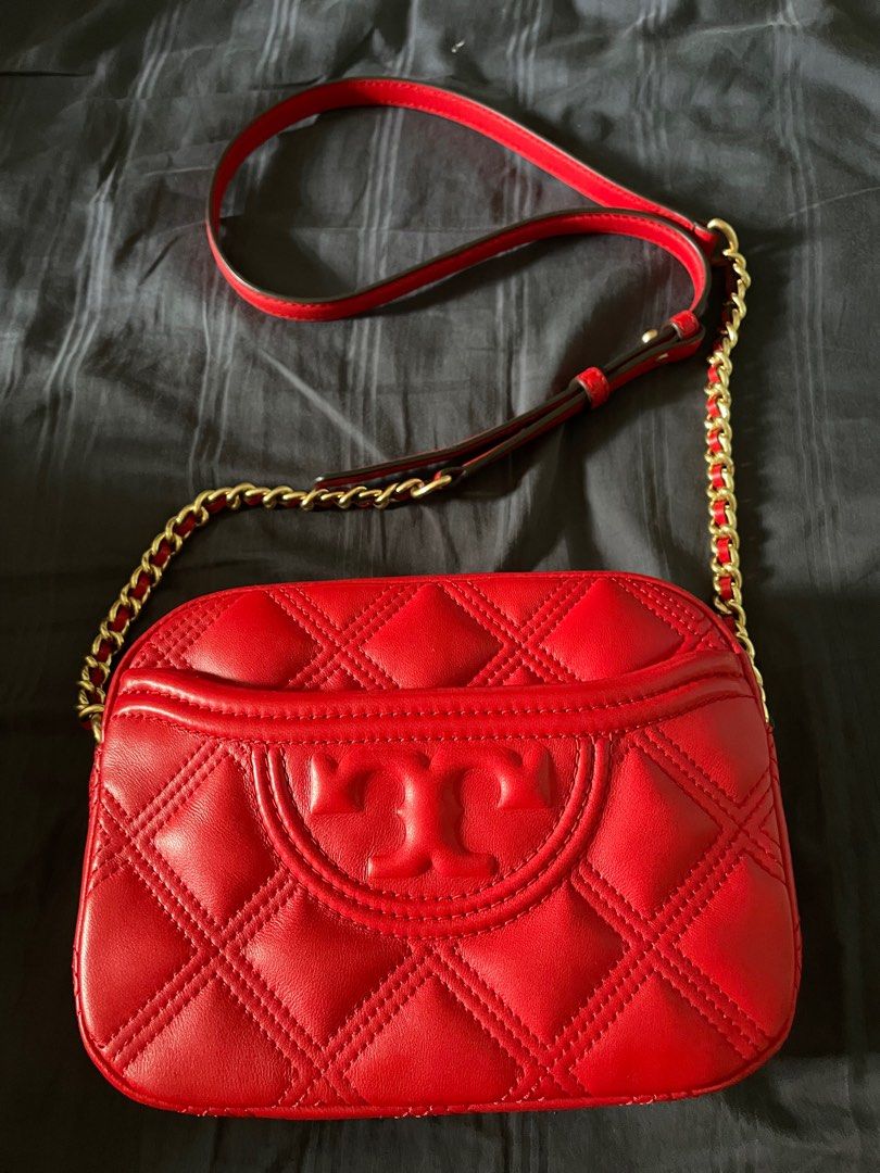 Tory burch red sling bag on sale