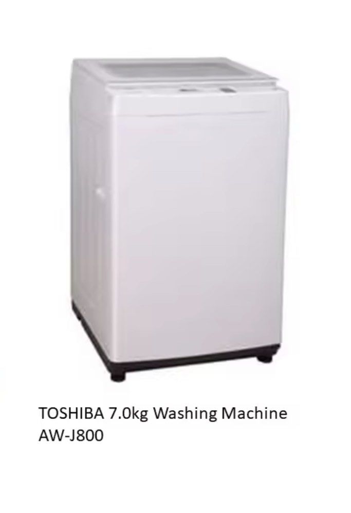 TOSHIBA 7.0kg Washing Machine AWK801AS, TV & Home Appliances, Washing