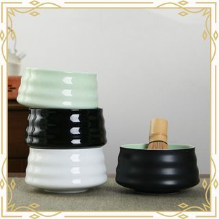 Traditional Matcha Set Bamboo Matcha Whisk Spoon Ceramic Matcha Bowl Whisk Holder Japanese Tea Set A