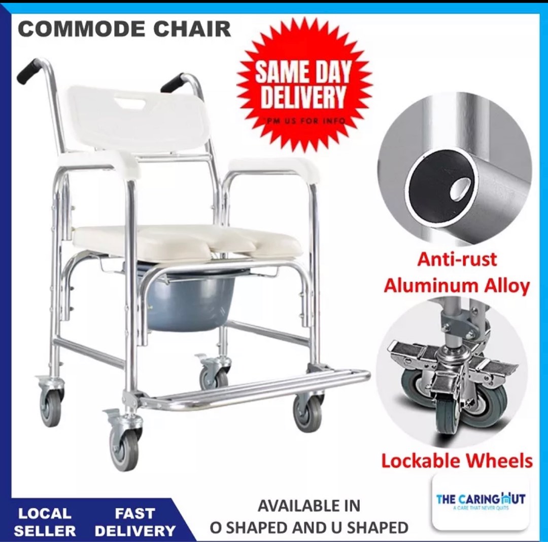 U shape commode chair, Health & Nutrition, Assistive & Rehabilatory Aids, Wheelchairs on Carousell