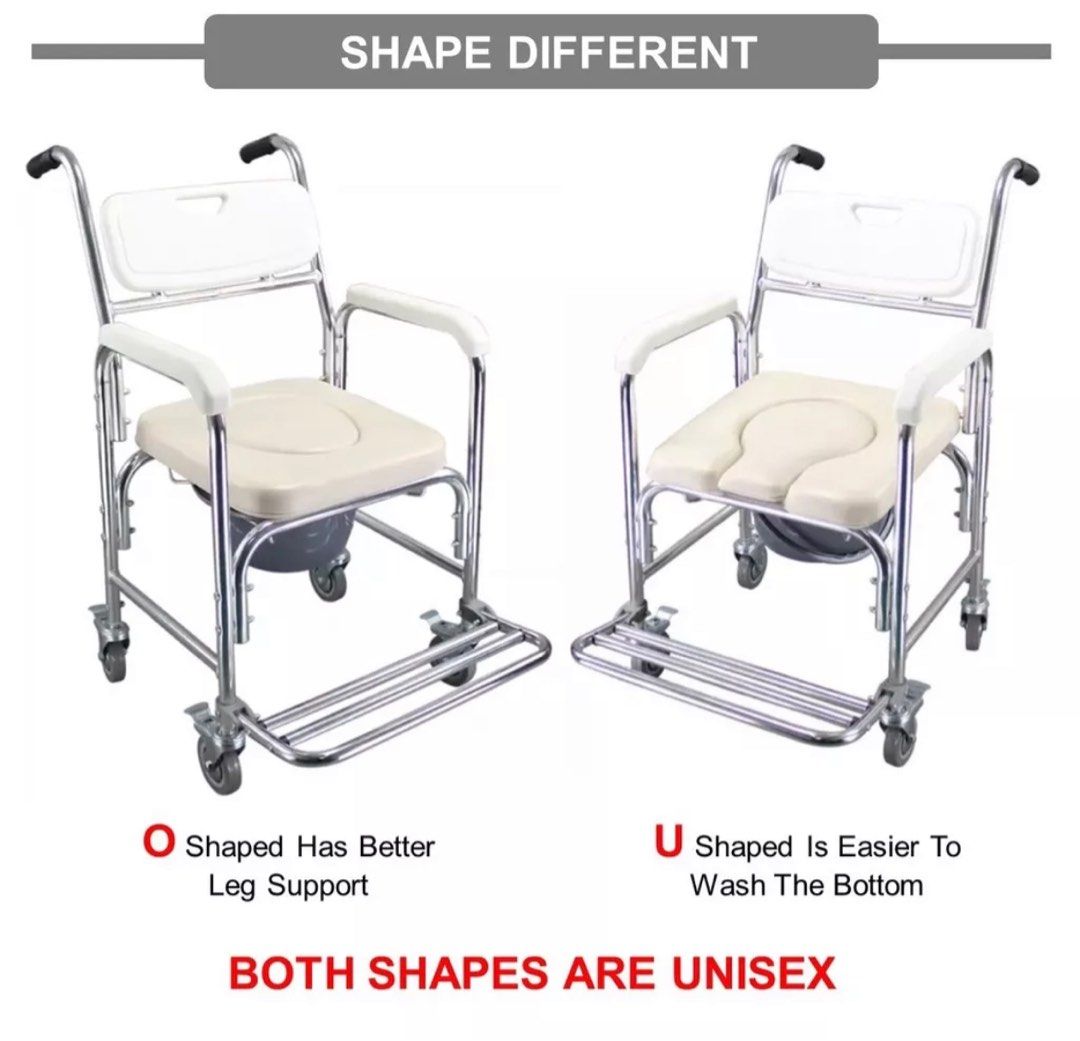 U shape commode chair, Health & Nutrition, Assistive & Rehabilatory Aids, Wheelchairs on Carousell