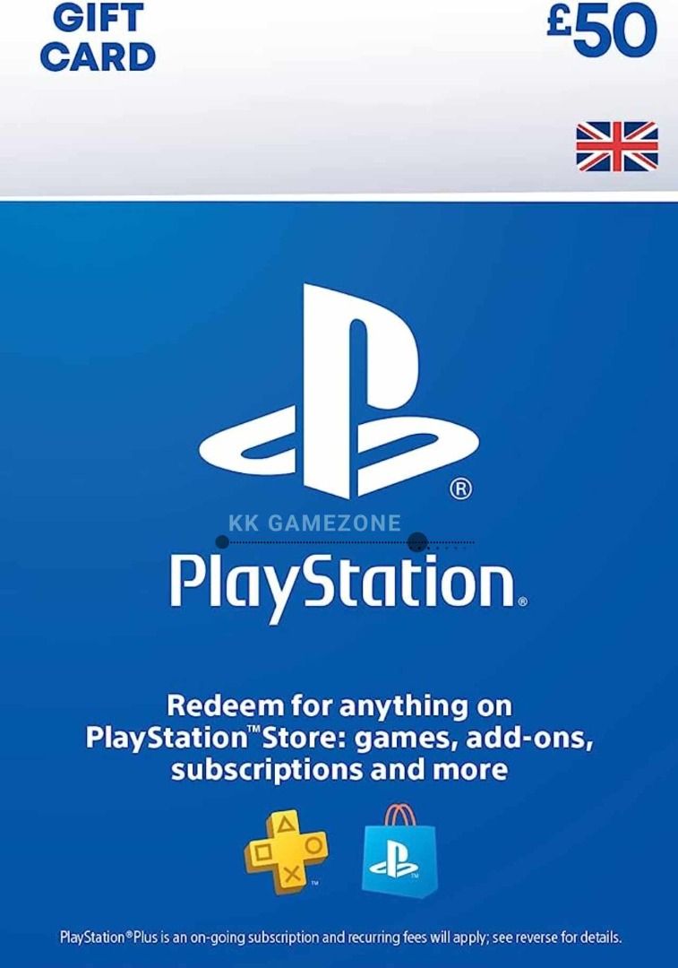 UK PSN Wallet Card Playstation Credit Redeem Code 50 Pound Fast Delivery