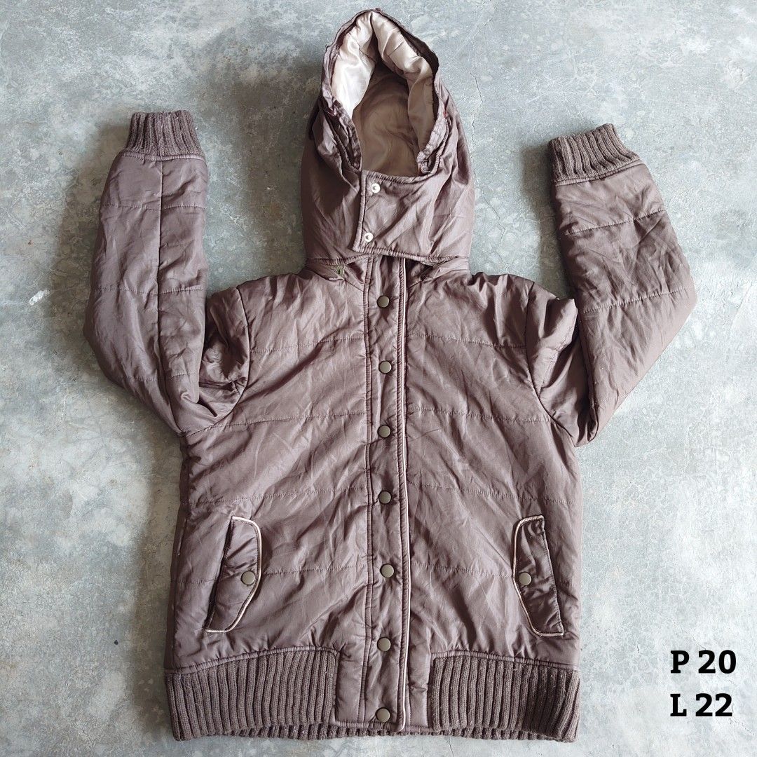 used japan ladies hooded jacket winter puffy nylon Women s