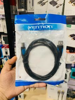 Vention USB-A 2.0 Male to USB-B Male Printer Cable Black (1.5m, 3.5m, 5m)