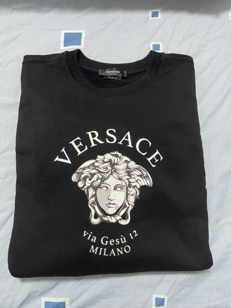 Versace Medusa Logo Sweater Pullover Men s Fashion Tops Sets
