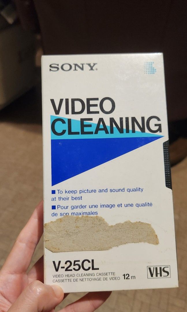 Video head cleaning cassette and vhs tapes, Furniture & Home Living