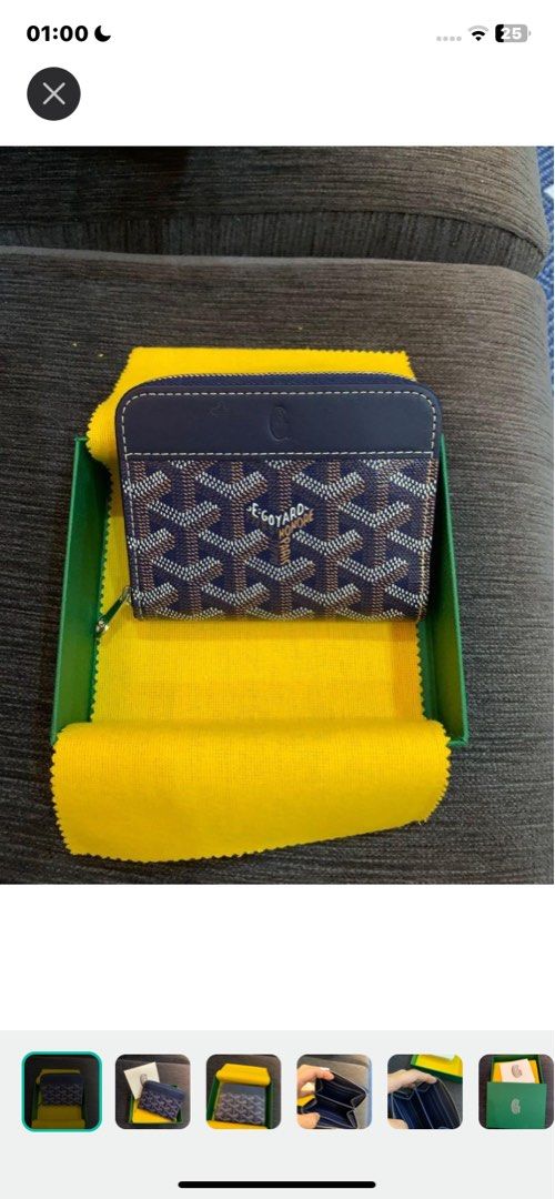 Goyard portefeuille matignon PM wallet 小錢夾金棕配色, 名牌, 手袋及銀包- Carousell