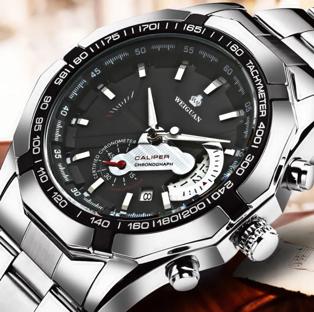 Men s Watches Stainless Steel Waterproof Luminous Sport Date Quartz Watch Birthday Xmas Christmas New Year Gift