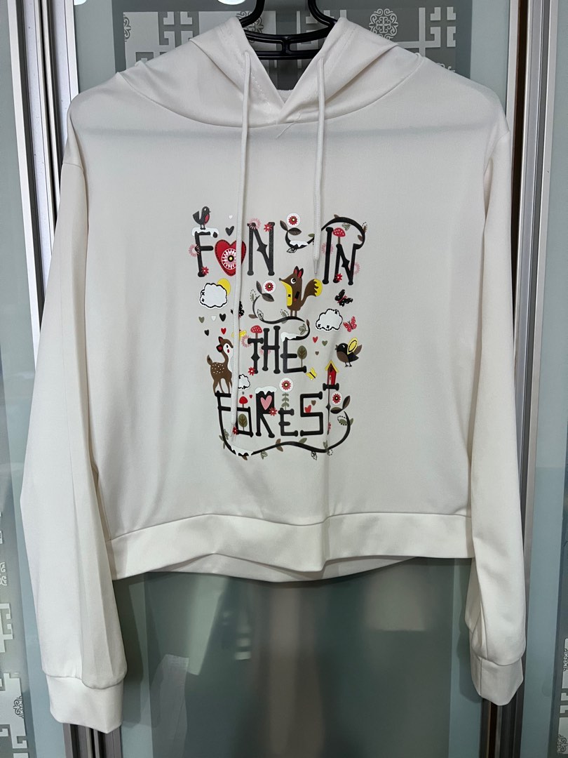 White graphic hotsell hoodie