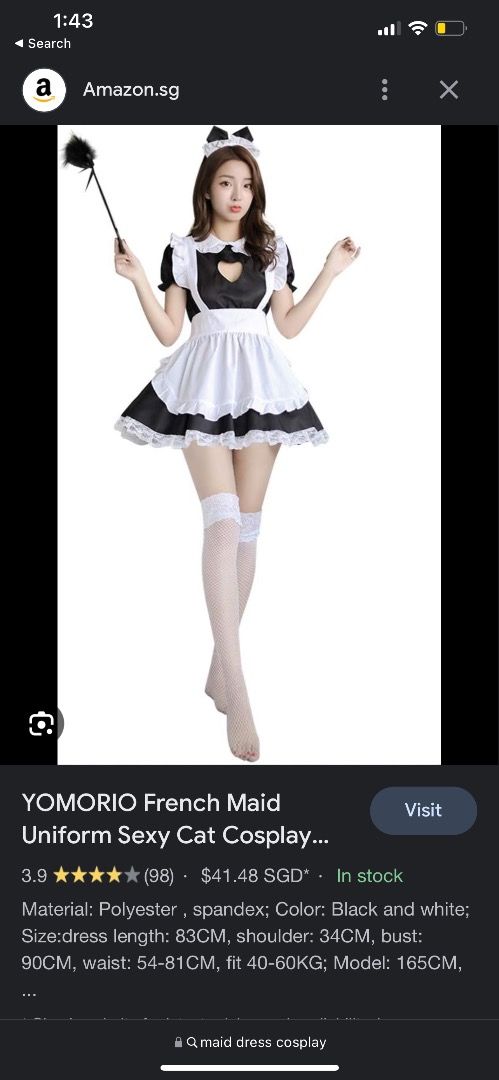 Yomorio Anime Maid Cosplay Costume Gothic Lolita Outfits 7 Pieces