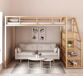 Apartment High And Low Iron Frame Bed