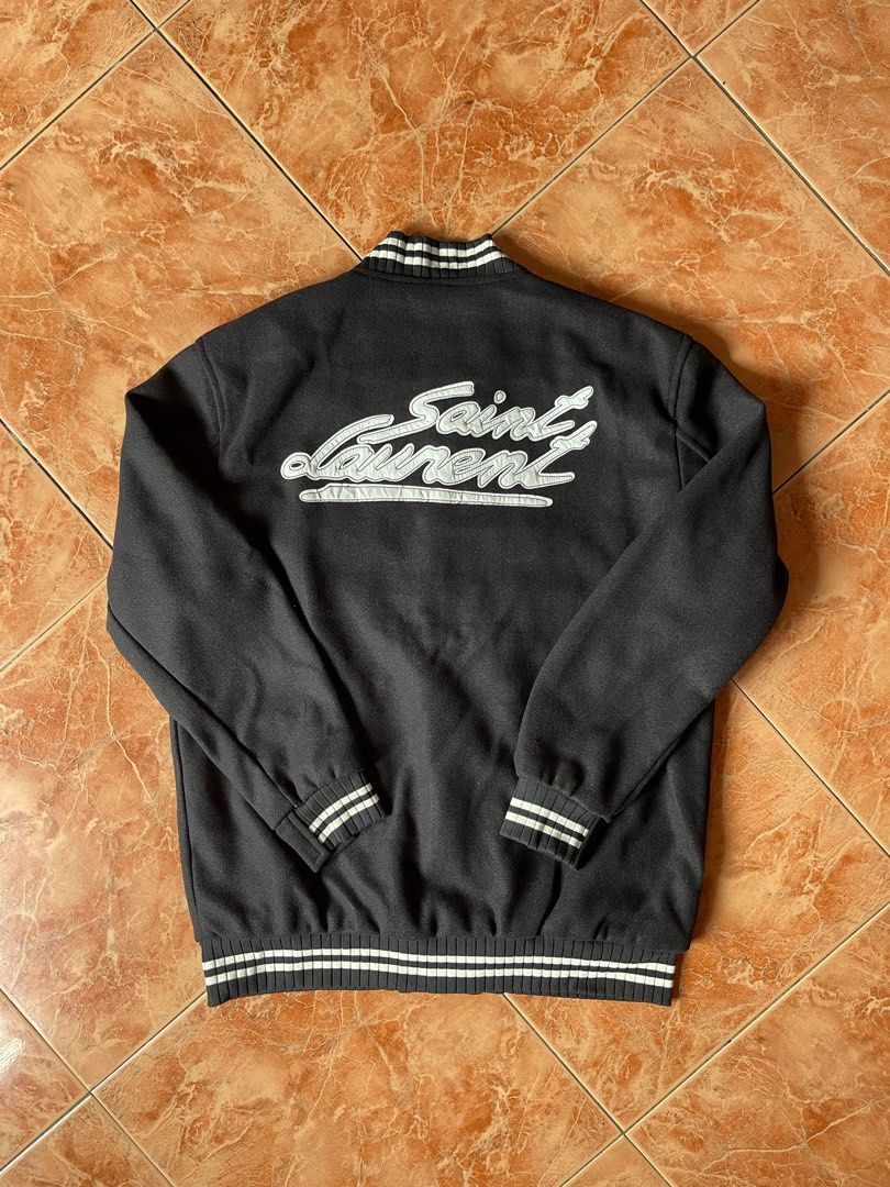 Ysl letterman jacket hotsell