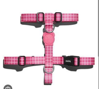 Zeedog H Type Dog Harness and Leash in Pink Wave