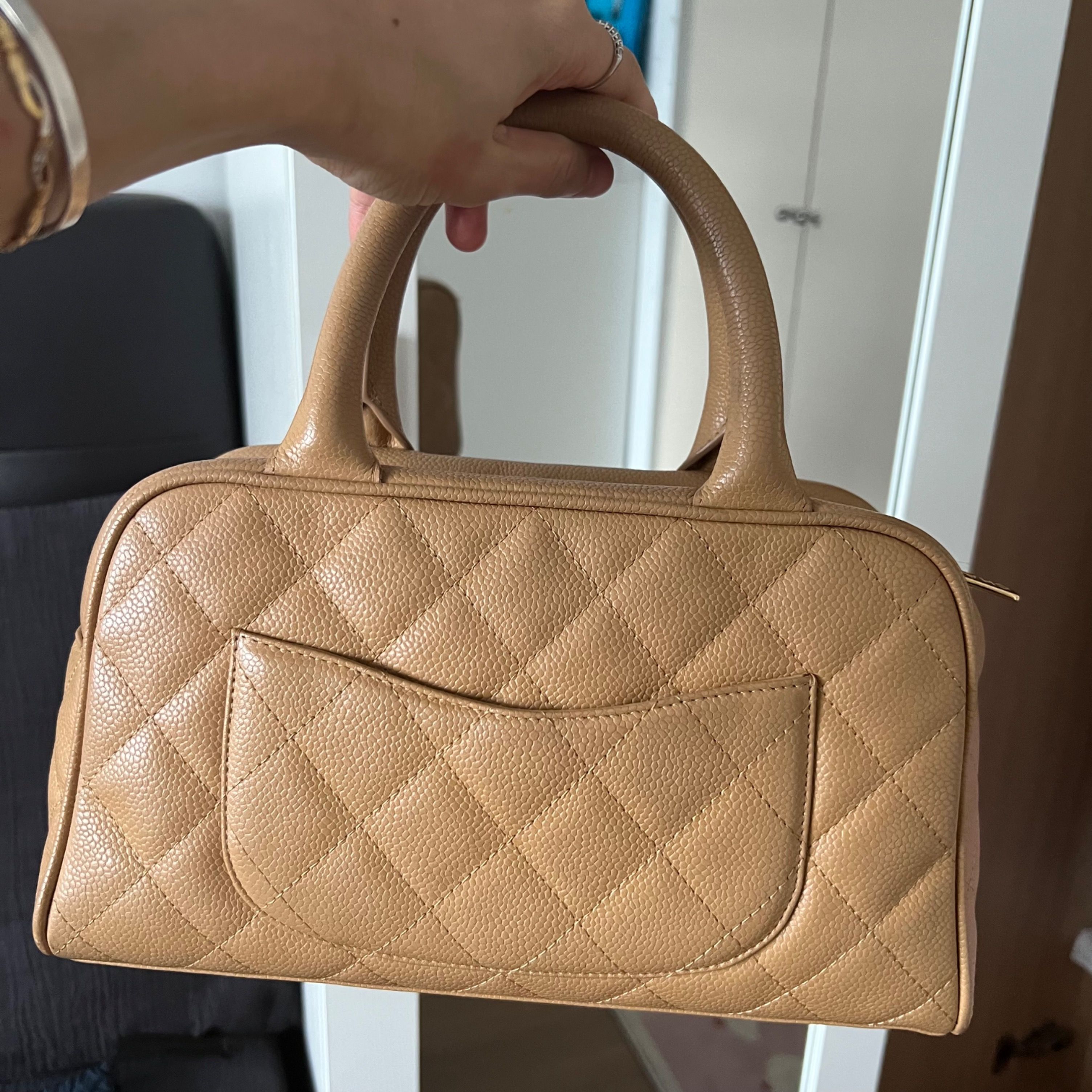 Chanel Timeless CC Quilted Caviar Leather Bowler Bag