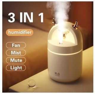3 in 1 Ultrasonic humidifier 280ml air purifier Fan