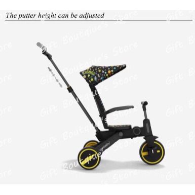 7 Into 1 Compact Folding Tricycle For Kids Baby Pedal Trike