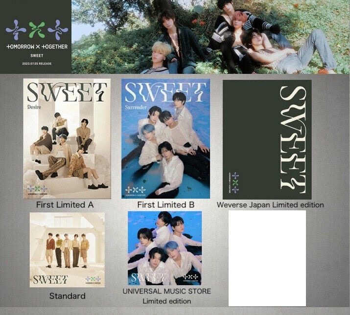全場最抵, 全新急放) TXT – Sweet [2nd Japan Album] 初回限定盤A / B 