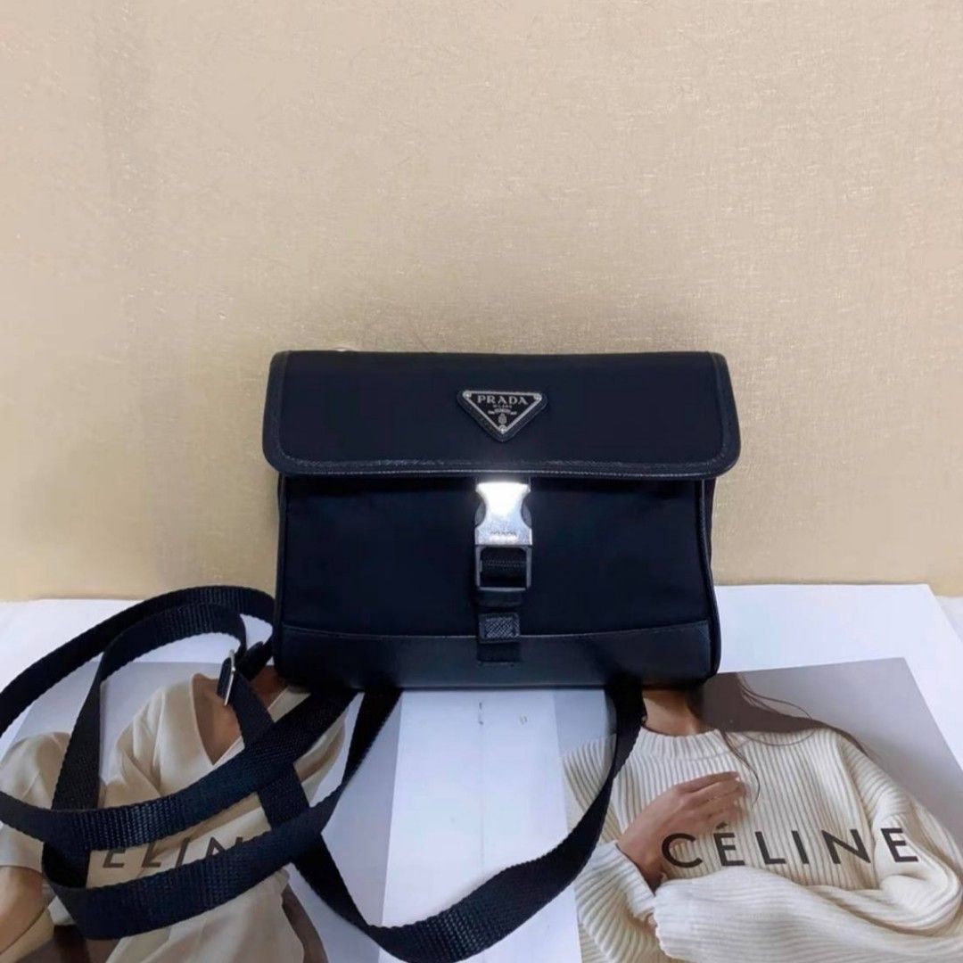 Prada renylon phone case bag, Luxury, Bags & Wallets on Carousell