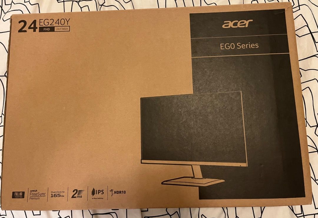 Acer EG240Y Gaming Monitor FHD 165Hz, 電腦＆科技, 電腦周邊及配件, 電子屏幕 - Carousell
