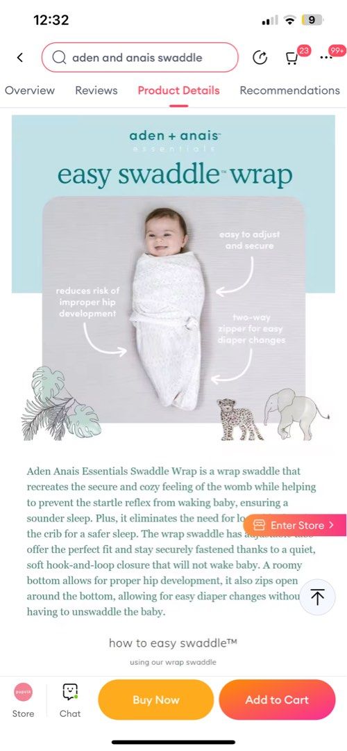 Aden and hotsell anais zipper swaddle