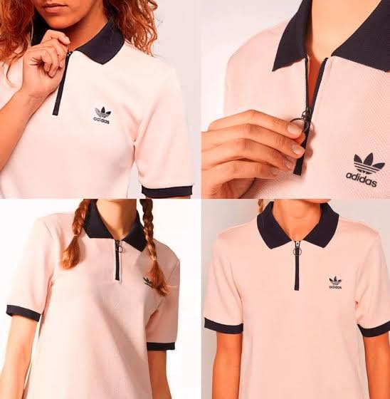 Adidas osaka polo shirt in pale pink outlet