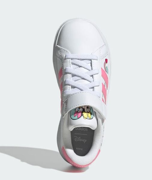 ADIDAS X DISNEY GRAND COURT MINNIE MOUSE ELASTIC LACES TOP STRAP SHOES