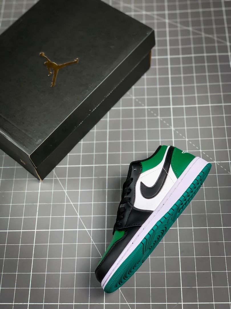 Air Jordan 1 Low Black Green Toe Men s Fashion Footwear
