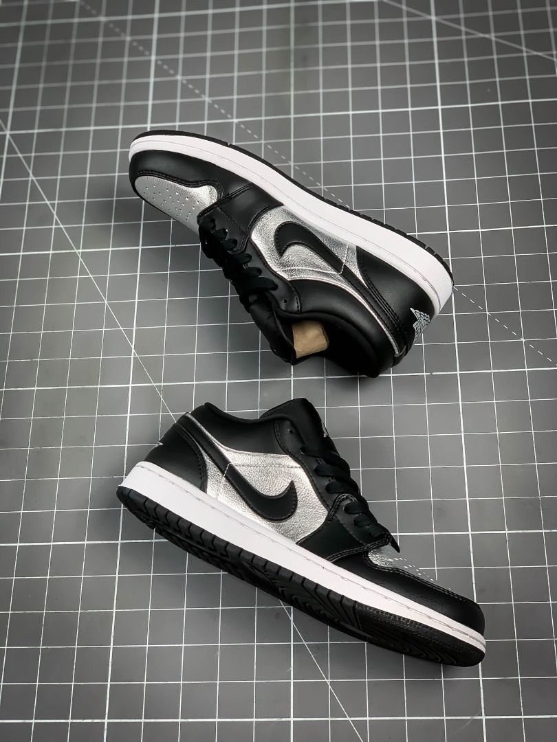 White black and discount silver jordan 1